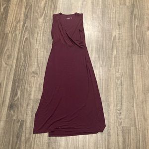Small ankle length maroon dress